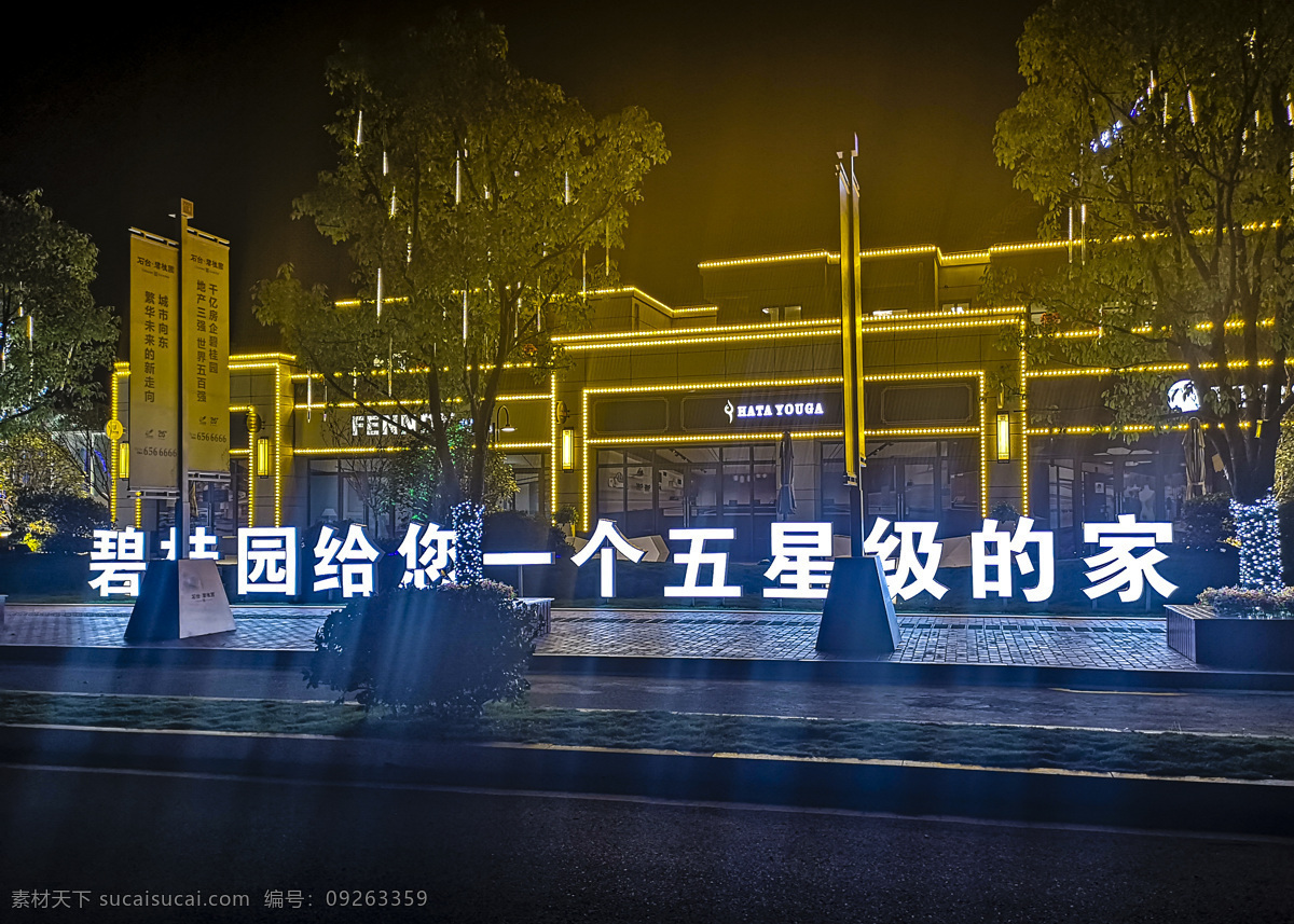 楼盘夜景 发光字 城市亮化 店铺亮化 地产 楼盘 招牌亮化 建筑园林 园林建筑