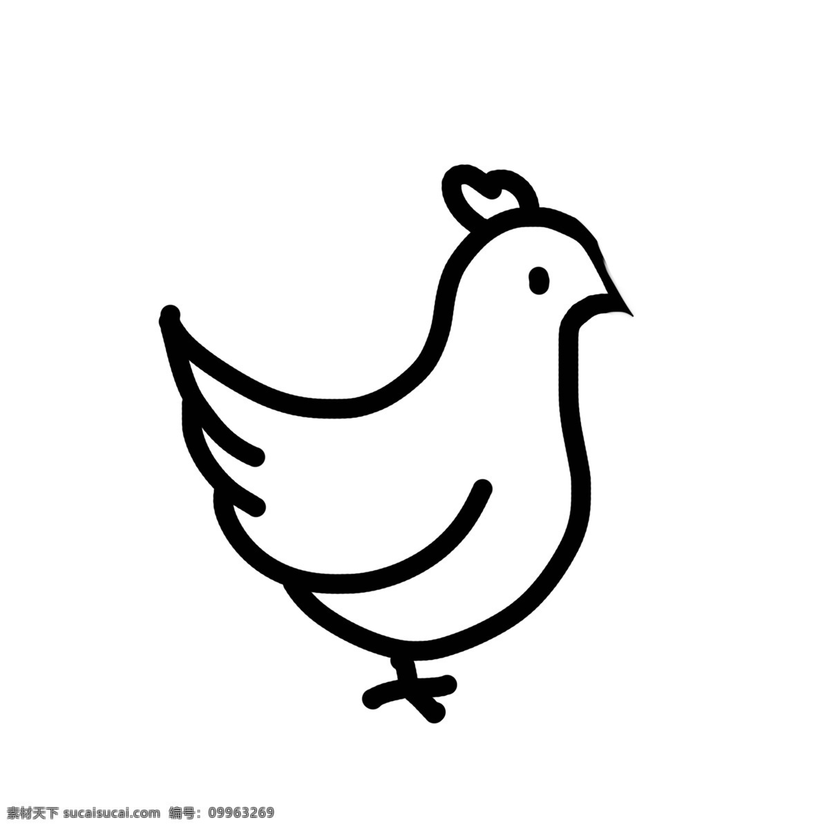 鸡 鸡肉 鸡腿 图标 icon 矢量图 ai格式 线条 鸡尖