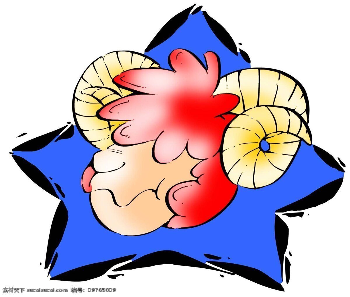 牧羊座 白羊座 星座 插图 星座插图 设计素材 牧羊座篇 书画美术 白色