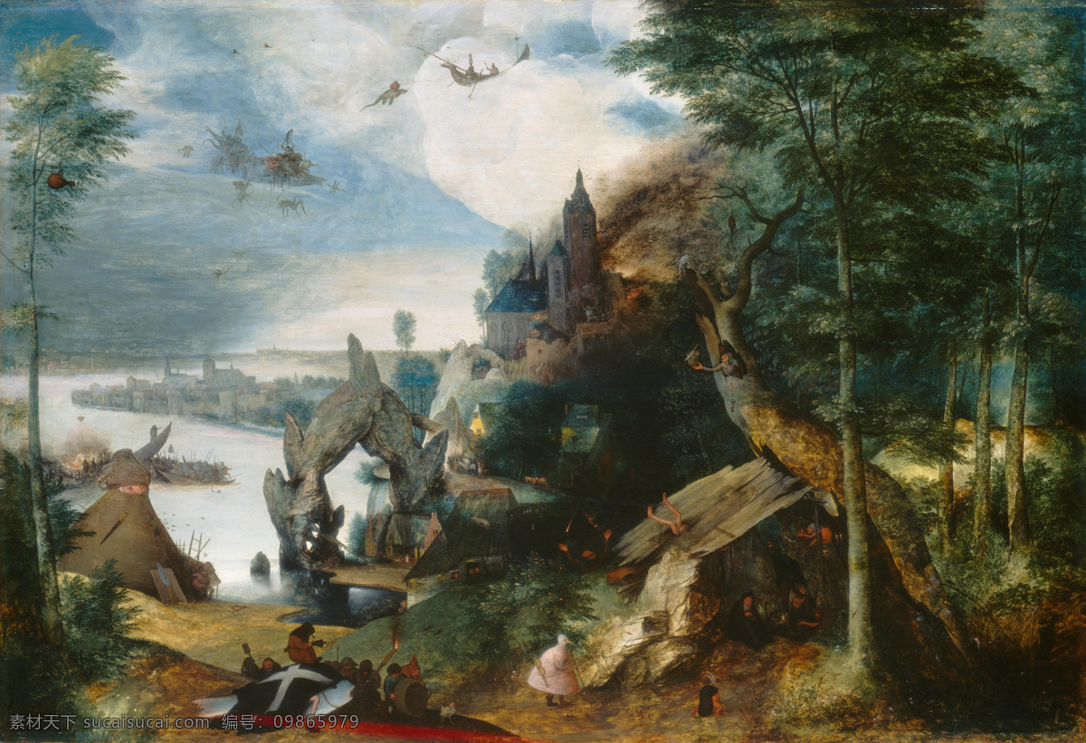 netherlandish 大师 画家 古典 画 建筑 景物 装饰画 油画 elder the bruegel pieter of follower 人物 高清 西方 国外 现代 家居装饰素材