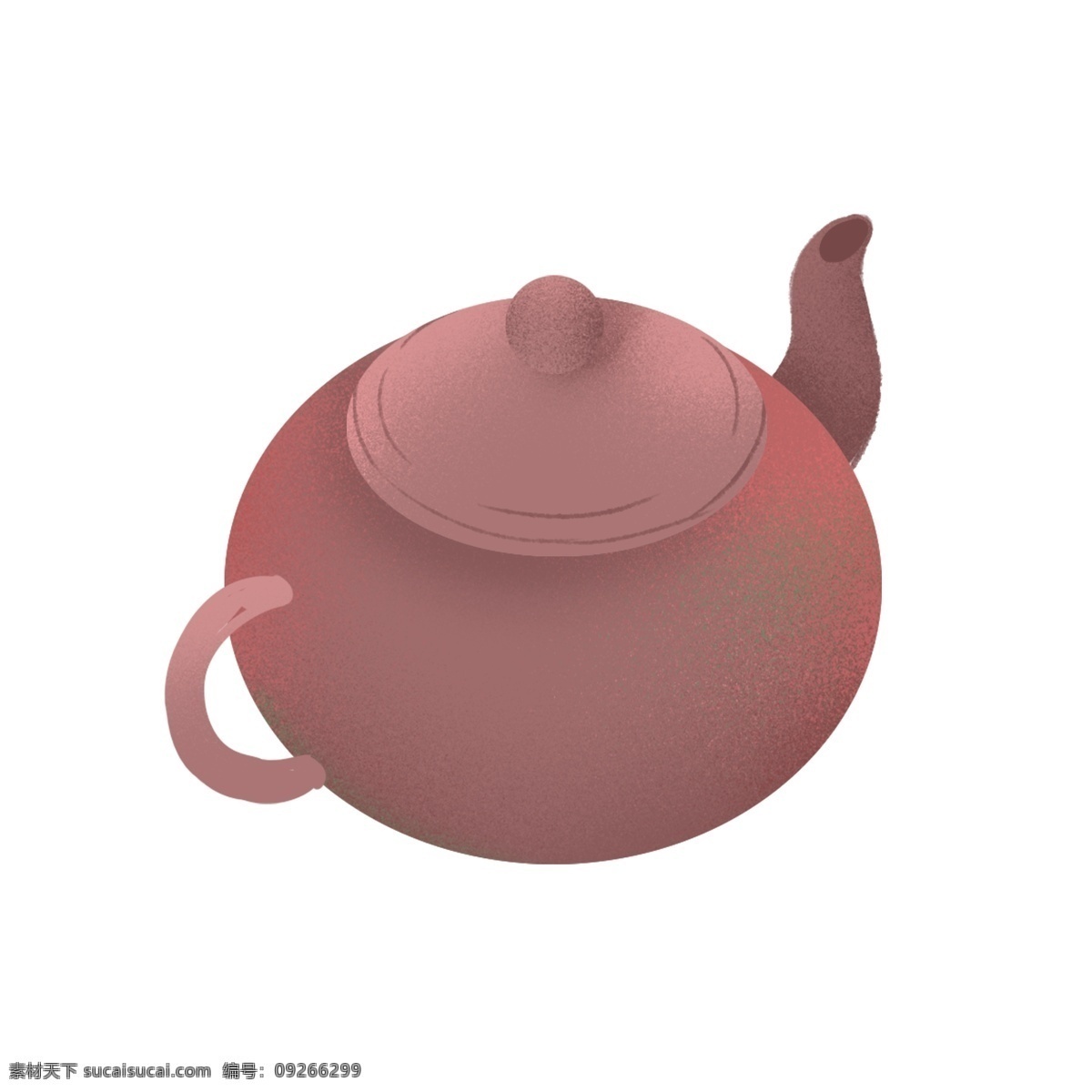 一个 紫砂茶壶 图案 茶壶 水壶 茶壶图案 容器 紫砂壶 设计元素 元素设计 手绘元素 免抠元素