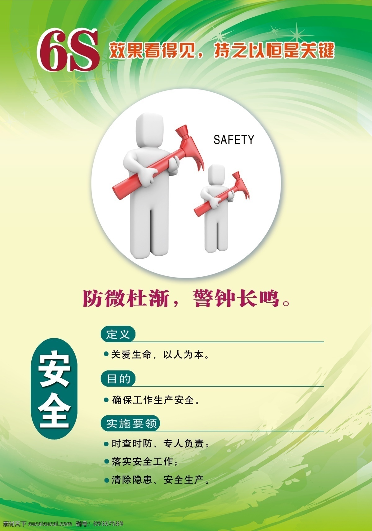 6s管理海报 6s管理制度 安全 环境管理 企业文化 车间制度牌 广告设计模板 源文件