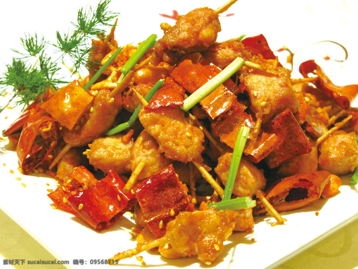 脆椒牙签肉 红辣椒 摄影图 传统美食 餐饮美食