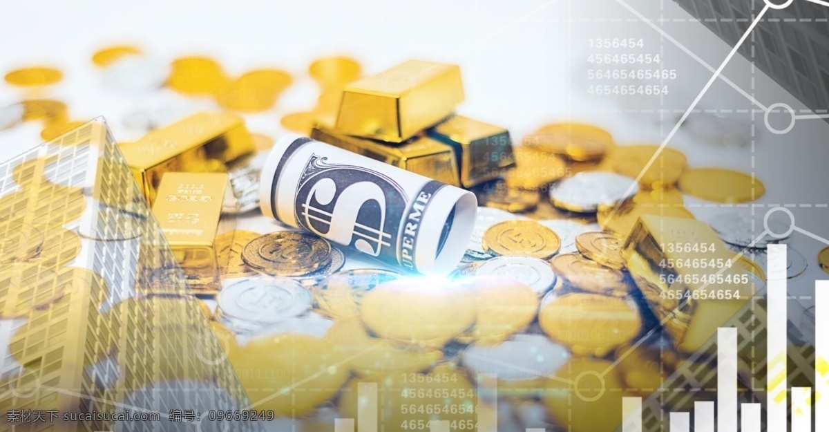 金融 货币 创意 背景 合成 城市 商务 商业 理财 电子 钱币 科技 数据走势