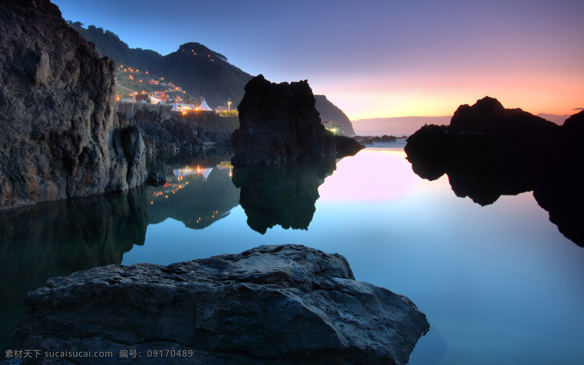 fengjing 倒影 山 水面 夕阳风景 风景 生活 旅游餐饮