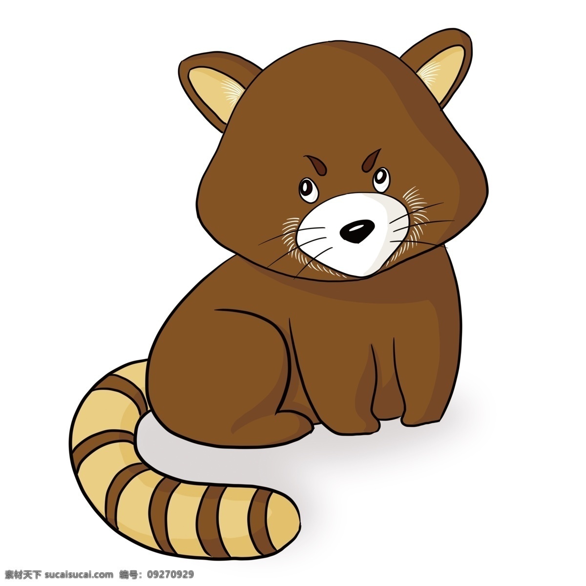 手绘 卡通 可爱 小熊猫 保护动物 珍稀野生动物