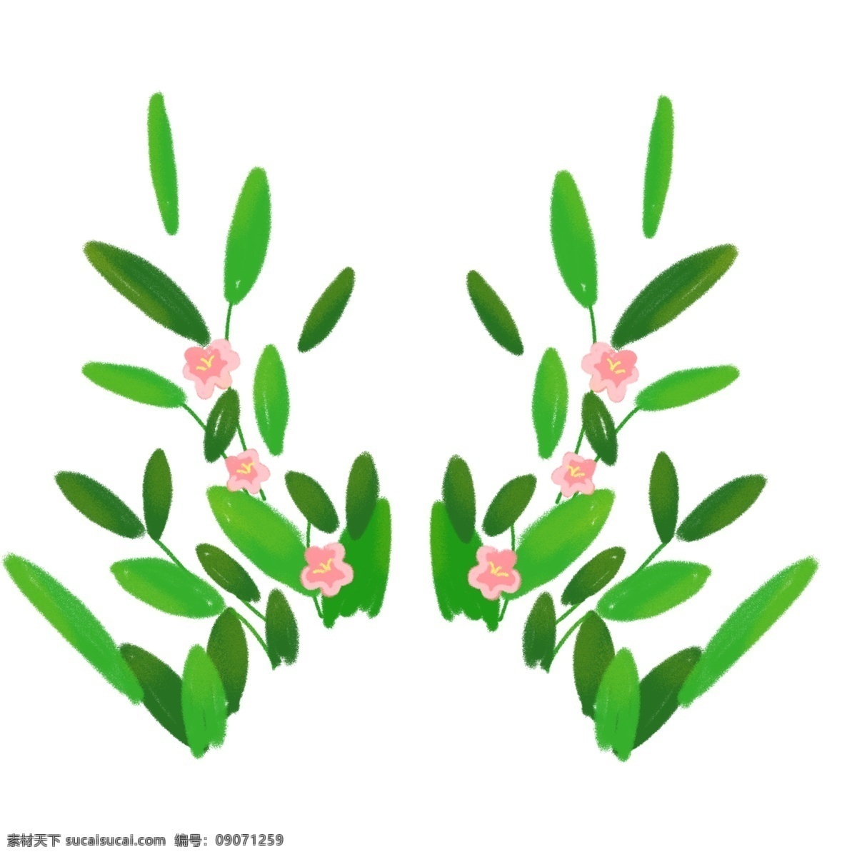 鲜花绿草 鲜花 绿色 绿叶
