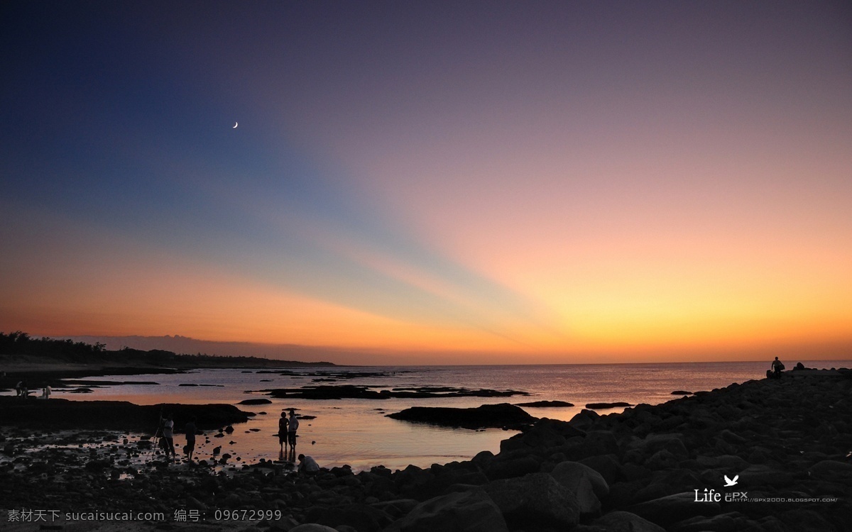 海边 晚霞 风景壁纸 海边风景 海边晚霞 海滩 自然风景 自然景观 psd源文件