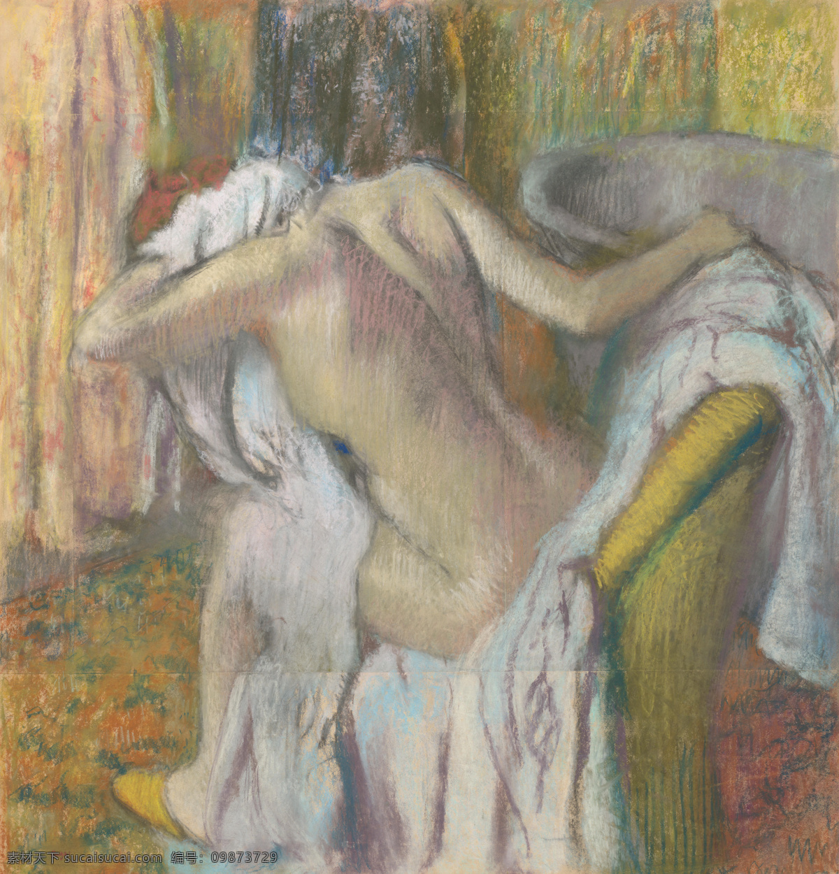 壁画 绘画书法 精品 美术 名画 欧洲油画 文化艺术 德加 洗 完 澡 以后 女人 设计素材 模板下载 油画 珍藏 装饰画 精美油画 名作 艺术品 欧式绘画 家居装饰素材