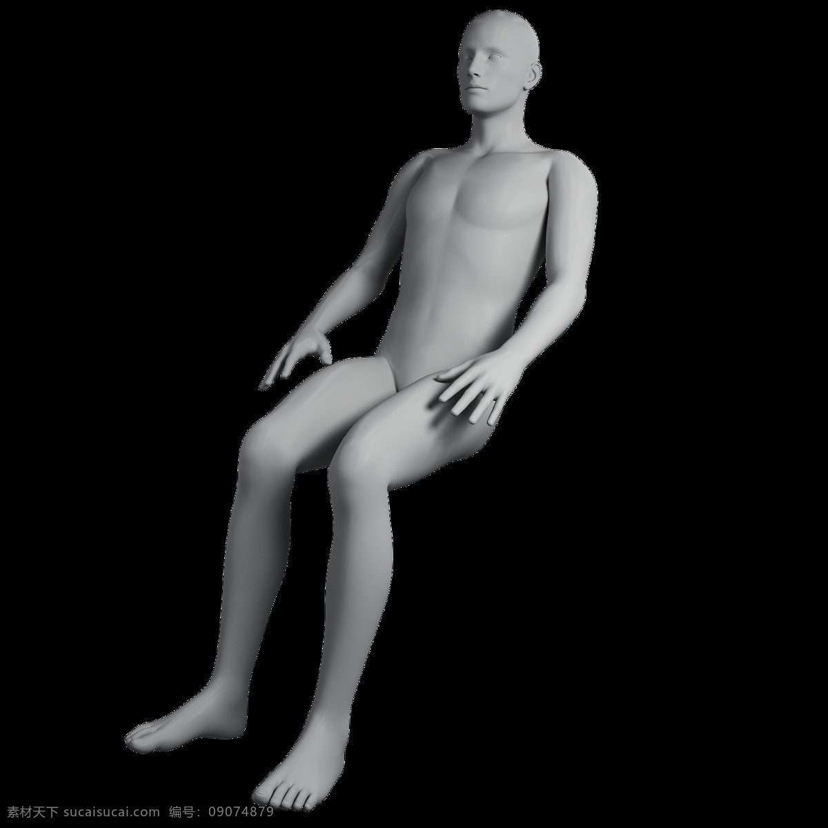 人体坐姿 3d 人体 透明 底 3d人体 人体素材 坐着的人 医疗人物