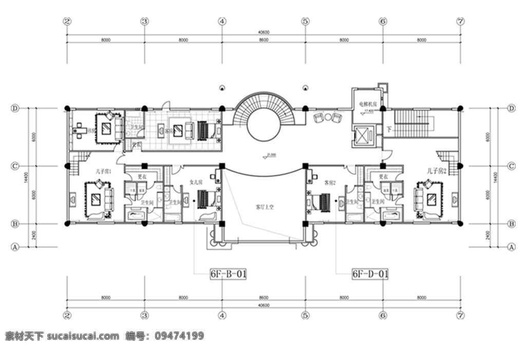 酒店 平 层 家庭 套房 空间 cad 平面 方案 会所设计 cad平面图 室内设计 工装平面图 方案设计 空间设计 平面空间规划