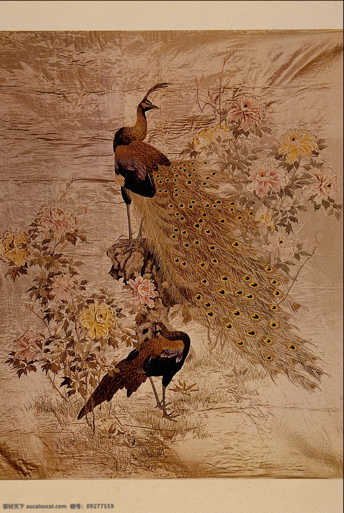 花鸟画 中国 古画 中国古画 设计素材 花鸟名画 古典藏画 书画美术 棕色