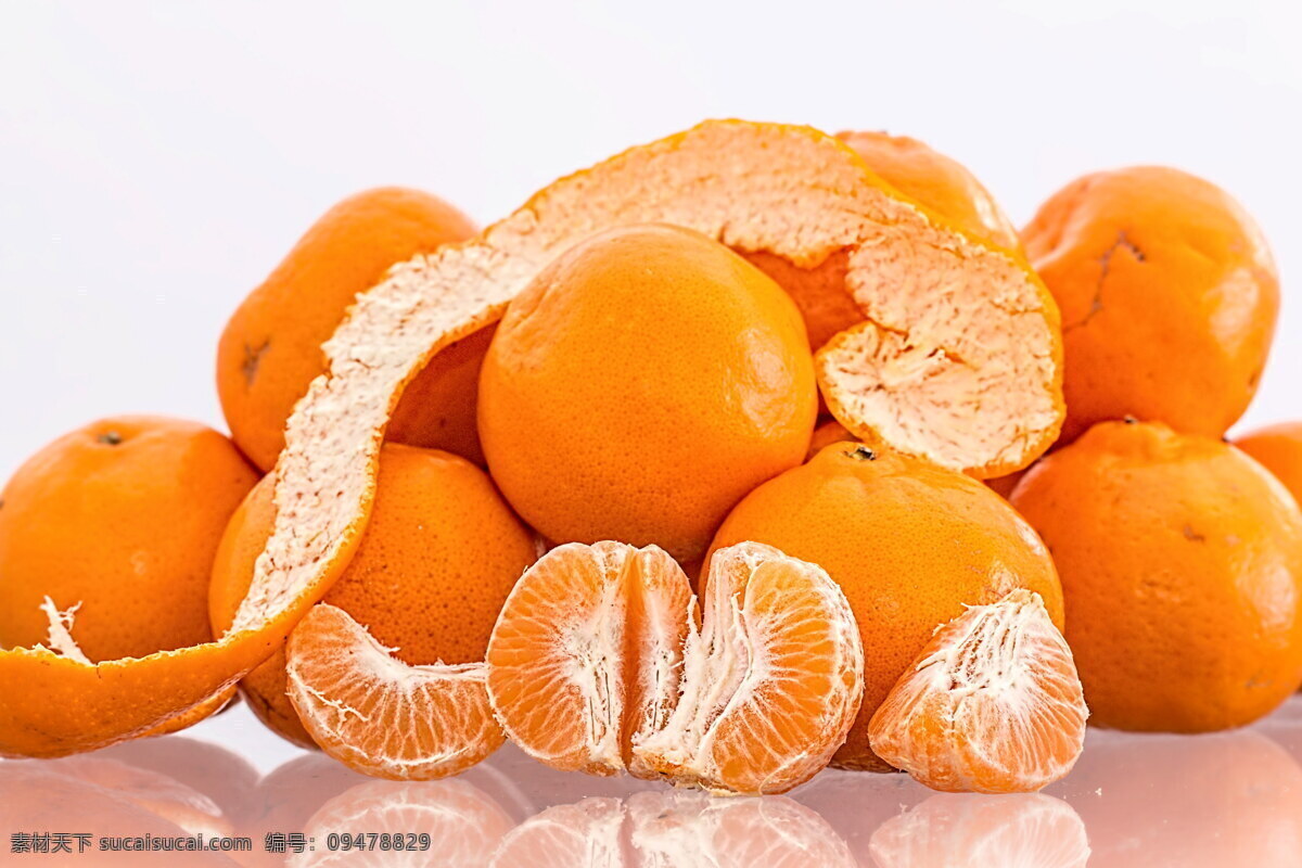 新鲜 橘子 高清 砂糖橘 果肉 果皮 橘子皮