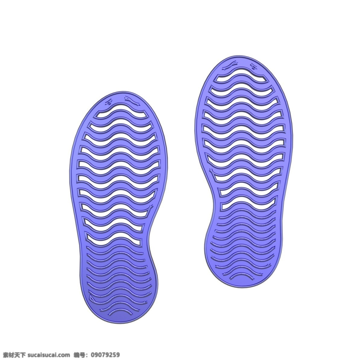 c4d 蓝色 金属 质感 立体 脚印 装饰 3d 脚印装饰 金属质感脚印 平面海报配图 鞋印