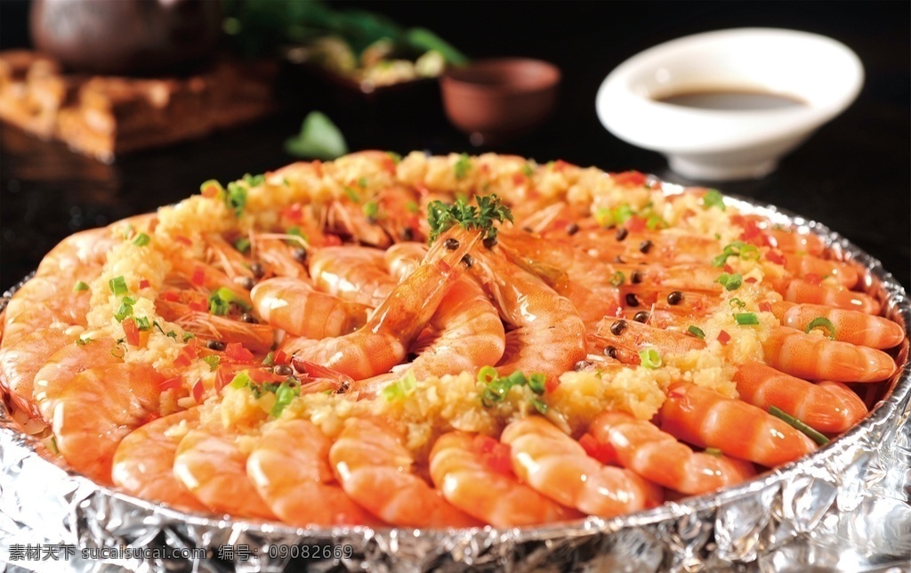 生啫基围虾 美食 传统美食 餐饮美食 高清菜谱用图