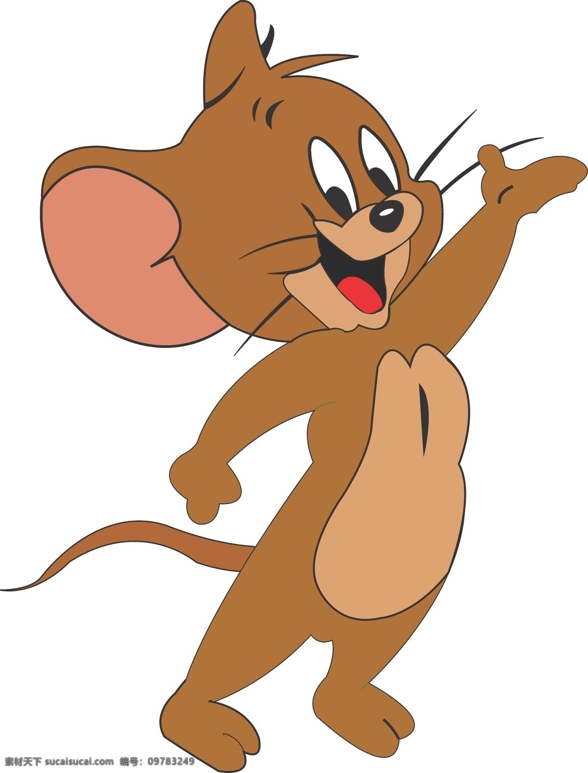 卡通 卡通设计 门贴 墙贴 矢量图 印刷 小 老鼠 jerry 高兴 矢量人物