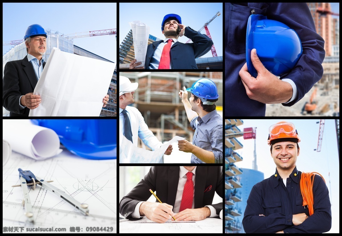 戴 安全帽 工程师 男人 图纸 工具 工地 人物 商务人士 人物图片
