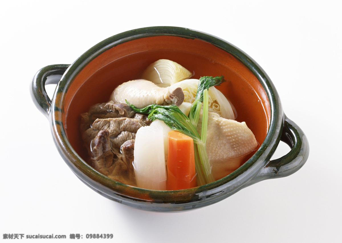 砂锅 鸡腿 白菜 芹菜 萝卜 餐饮美食 传统美食 摄影图库