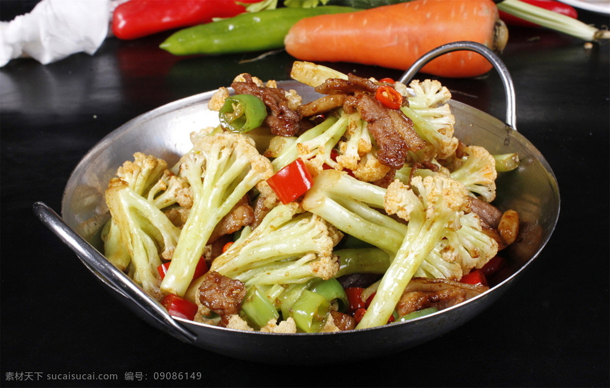 干 锅 有机 花菜 干锅有机花菜 美食 传统美食 餐饮美食 高清菜谱用图