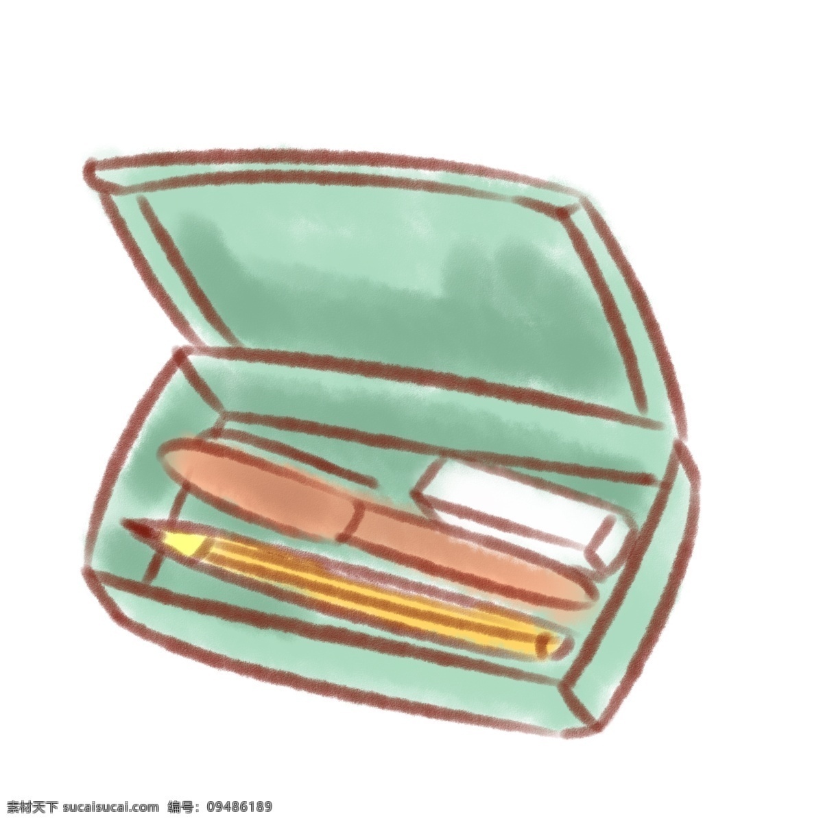 中小学生 开学 日 文具盒 卡通动漫 可爱萌萌哒 小清新 学生 黑板报 简笔画