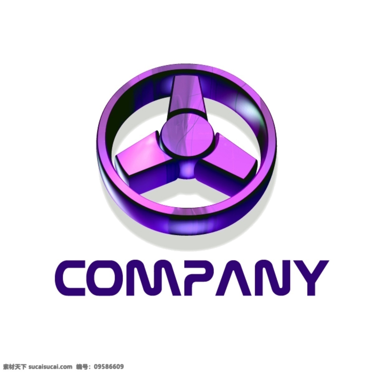 方向盘 logo 紫色 蓝色 白色