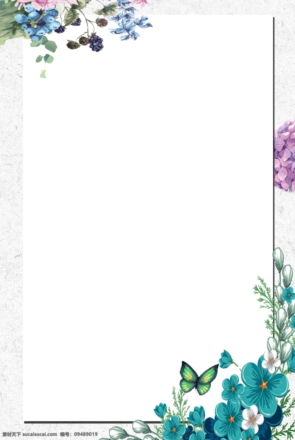边框 白色 简约 风 海报 banner 背景 白色背景 简约风格 psd源文件 淘宝 天猫 海报背景 花卉