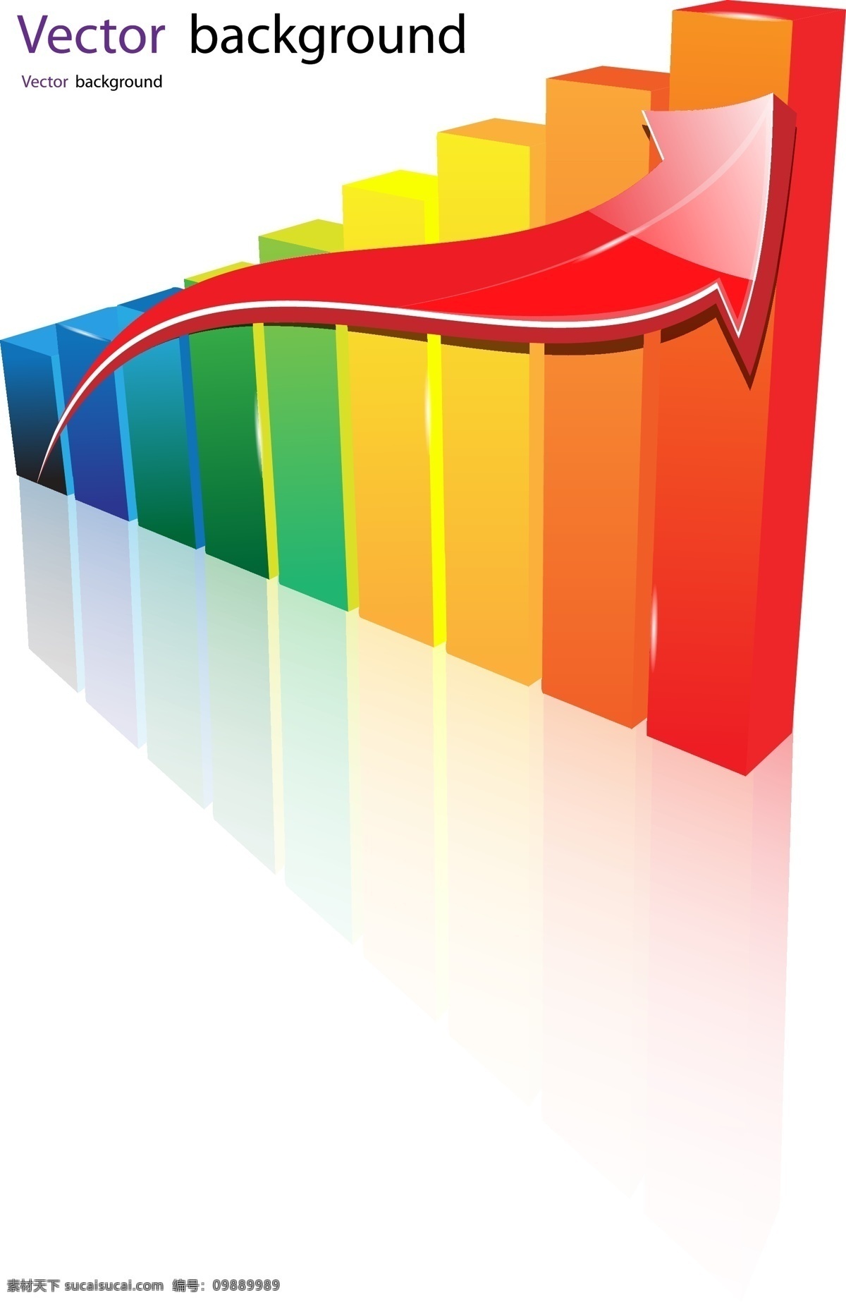 红色 上升 箭头 金融 海报 矢量 商务 数据 图形 其他海报设计