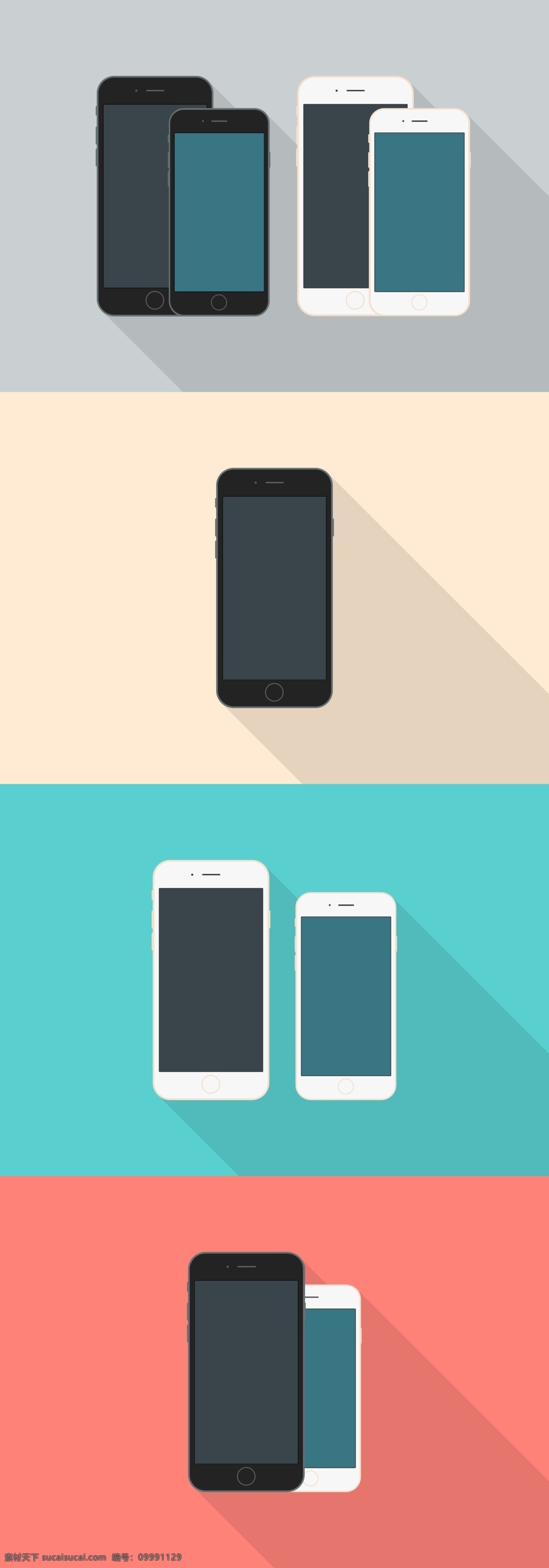 扁平化 iphone6 手机 iphone 分层 白色