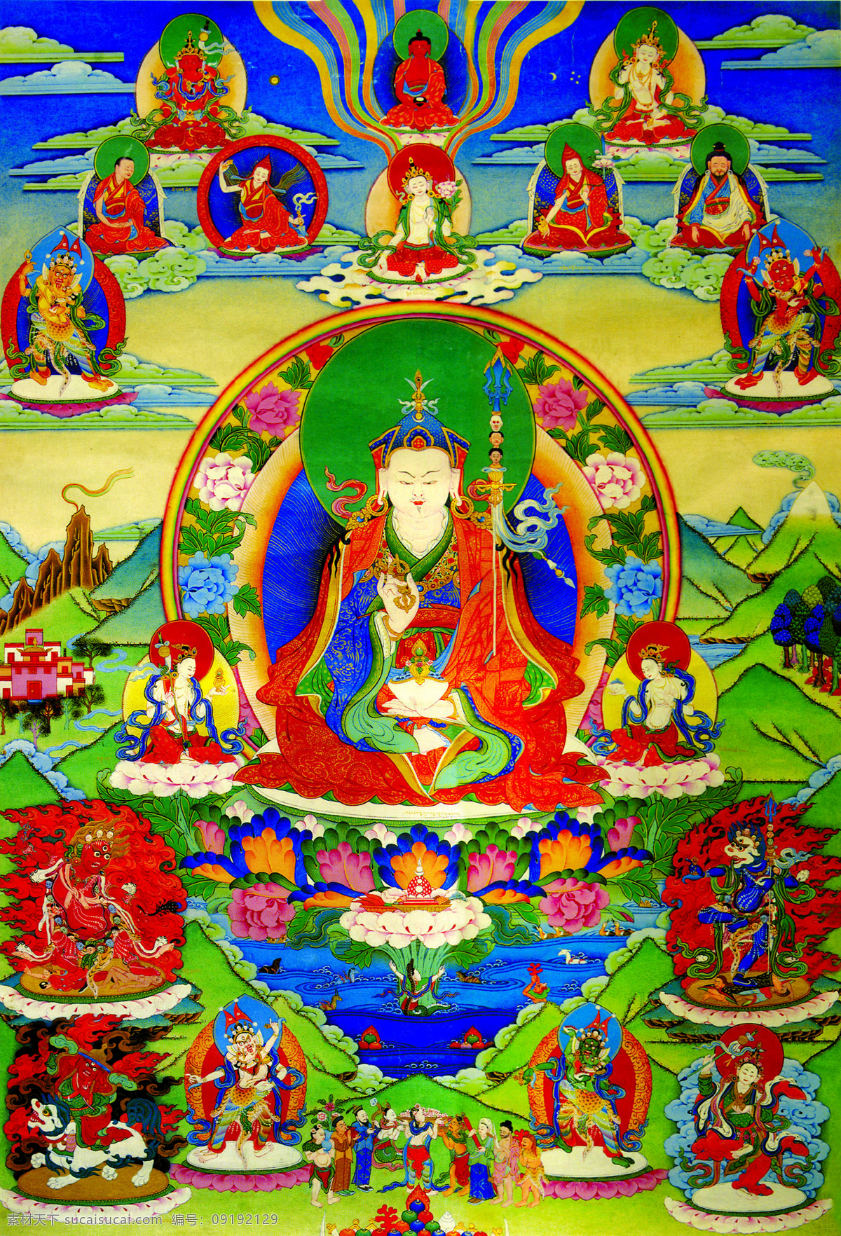 唐卡 装饰画 西藏 佛像 神像 佛陀 文化艺术 宗教信仰 唐卡装饰画