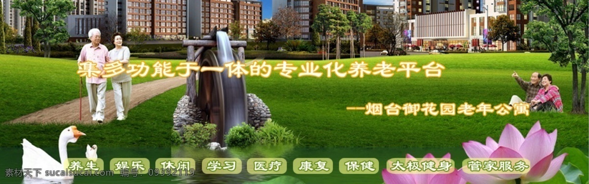 网站 banner 老年人 御花园 原创设计 原创网页设计