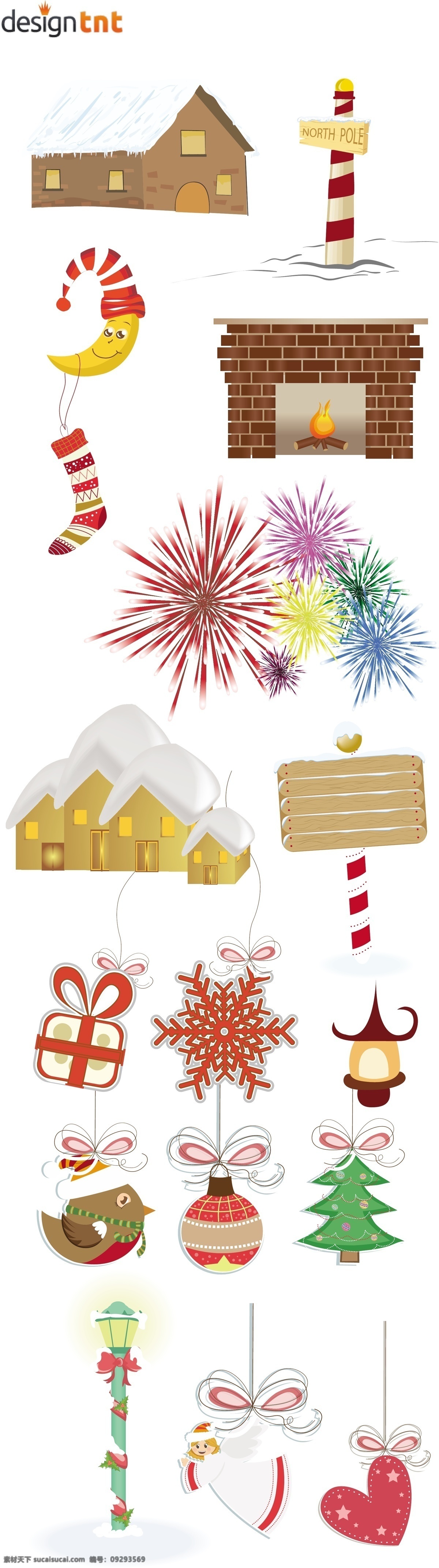 圣诞 装饰 图案 矢量 房子 挂件 火坑 礼物 路标 帽子 圣诞装饰图案 矢量素材 鞋子 雪房子 雪景 烟花 月亮