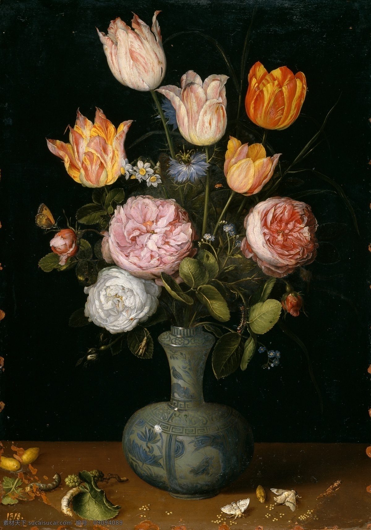century 花卉 水果 蔬菜 器皿 静物 印象 画派 写实主义 油画 装饰画 florero jan elder the brueghel 荷花 玫瑰 百合 鲜花 实物 装饰素材
