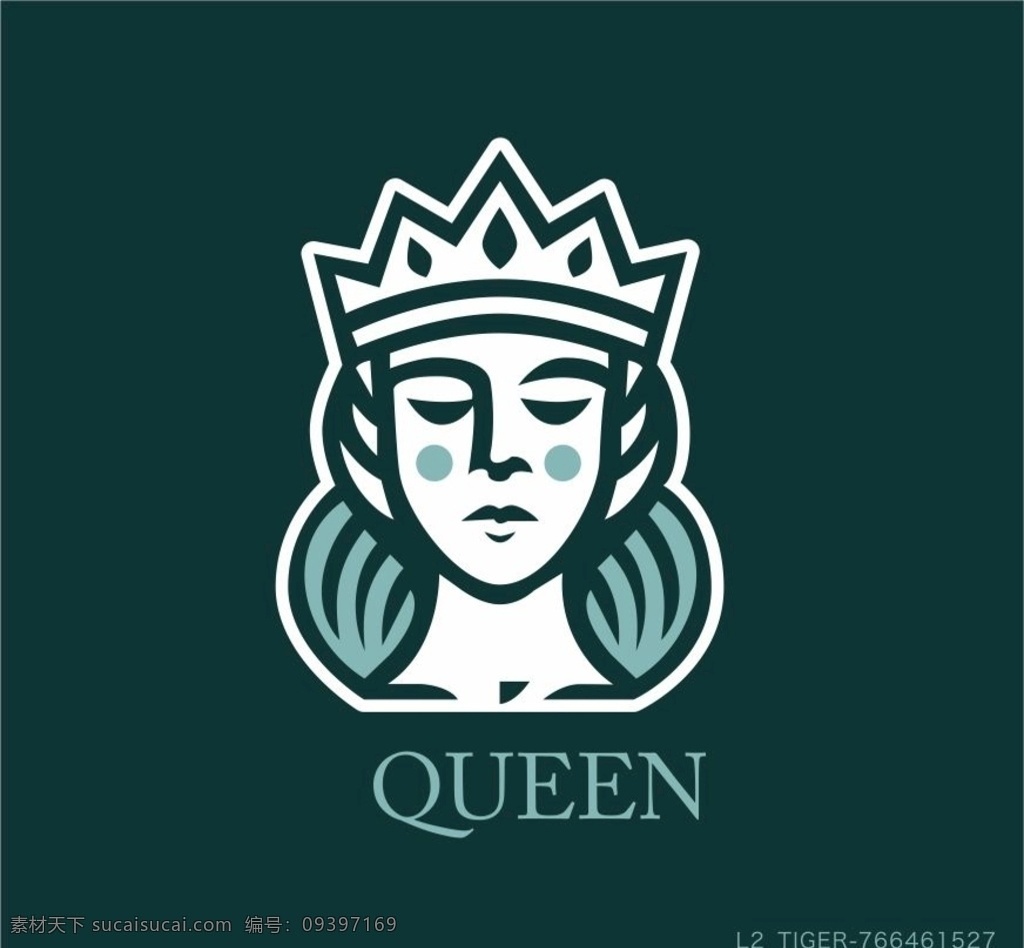 logo女王 女王 logo 头像 徽章 女性 王冠 皇冠 标志图标 企业 标志