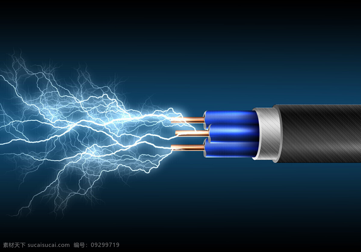 电线电流 电线铜线 激光 光芒 能量 电线 光缆 闪电 金属丝 现代科技 工业生产