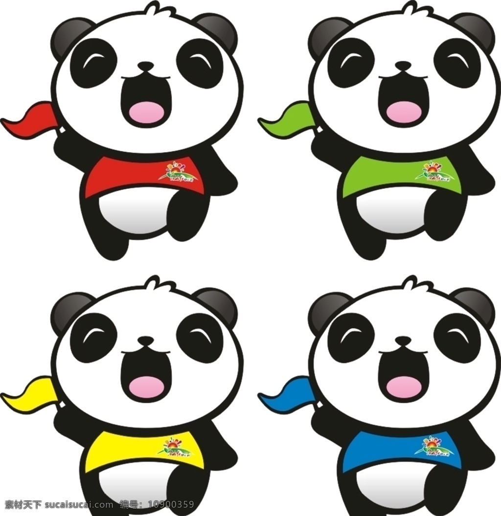 熊猫导游 矢量熊猫 卡通熊猫 卡通画 导游举牌 幼儿园吉祥物 卡通动物 标志图标 其他图标