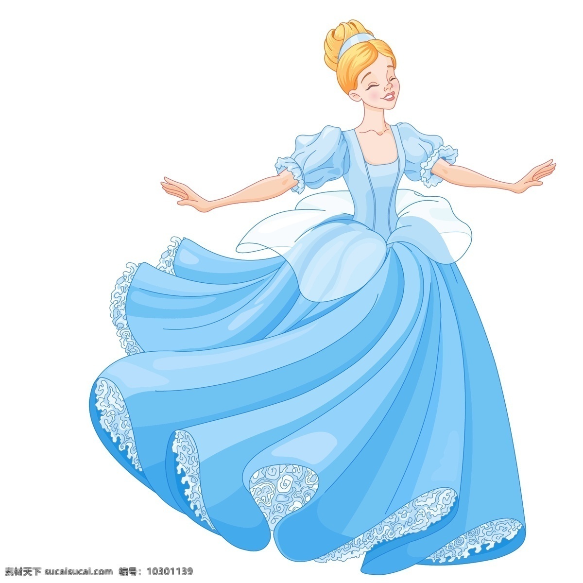 公主图片 公主 公主裙 裙子 花边 蓝色 跳舞 动漫动画 动漫人物