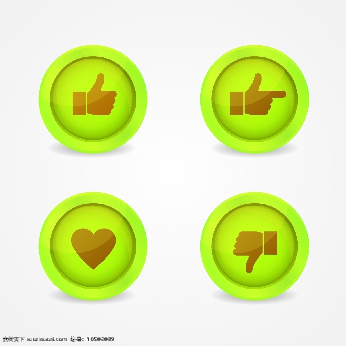 带有 图标 绿色 按钮 心 圈 网页 喜欢 网站 圆形 网络图标 点 网络按钮 多媒体 心脏图标 不喜欢 他们 白色