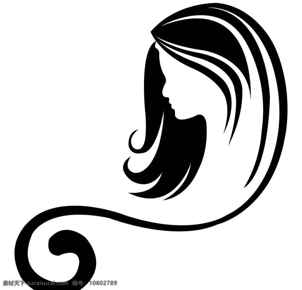 长发女人矢量 长发女人 女人 美女 女性 少女 长发少女 长发美女 共享设计矢量 人物图库 女性妇女