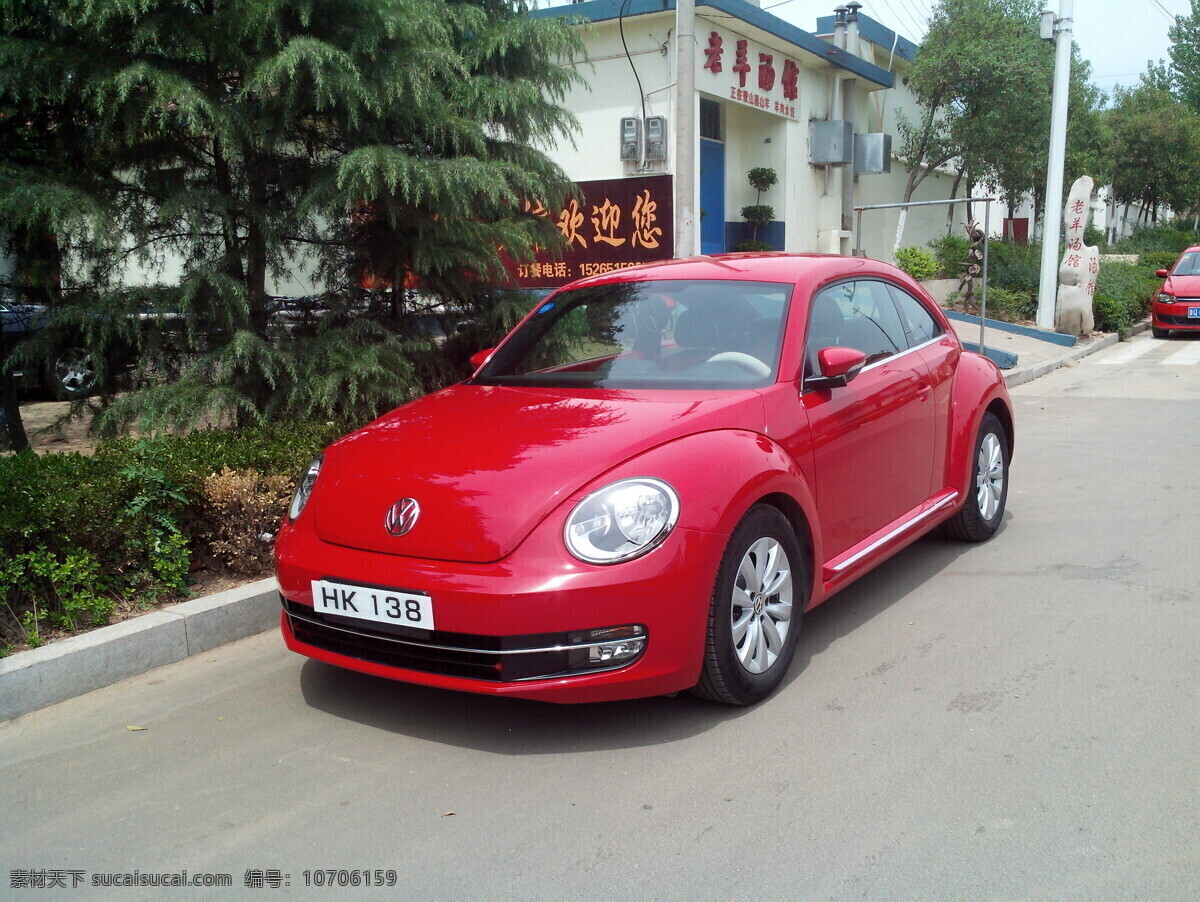 大众 甲壳虫 交通工具 轿车 上海大众 现代科技 新款 红色的车 两厢 psd源文件