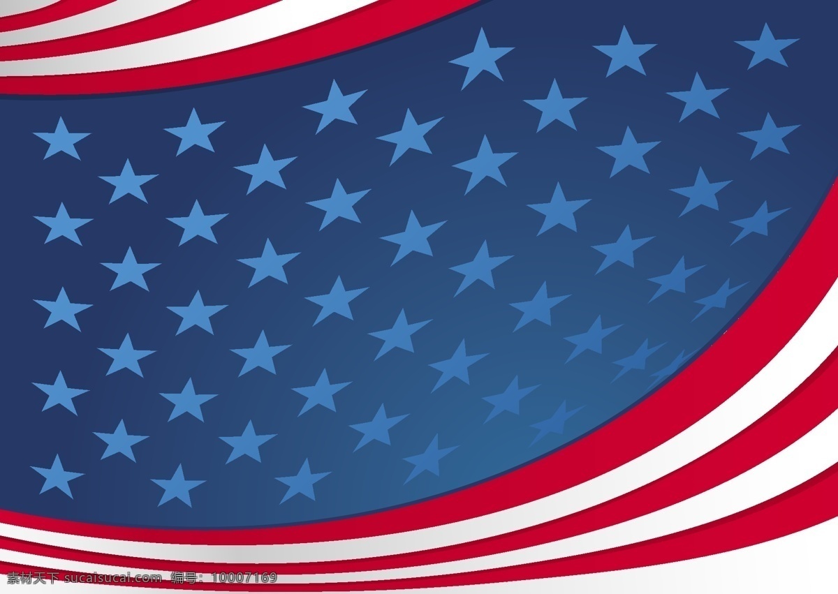 飘扬 美国 国旗 矢量素材 设计素材 背景素材