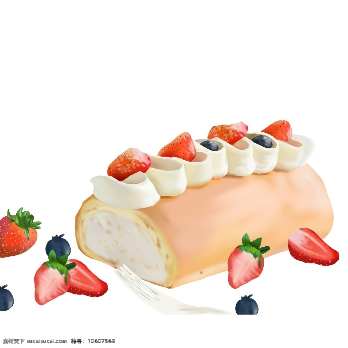 美味 草莓 水果 面包 元素 蛋糕 草莓面包 草莓蛋糕 元素装饰 装饰图案 简约 创意元素 免抠元素 生物静物