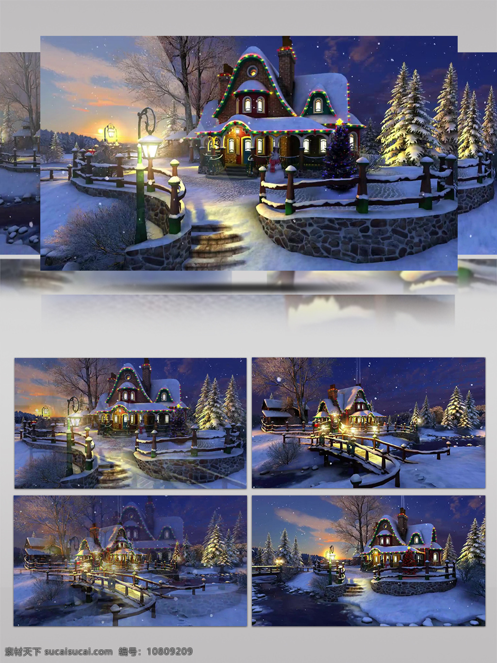 圣诞 小屋 雪景 含音乐 圣诞节 新年 卡通动漫 节日祝福 欢乐素材 2018 雪人 狗年 圣诞老人 圣诞歌曲 圣诞通用素材 圣诞树