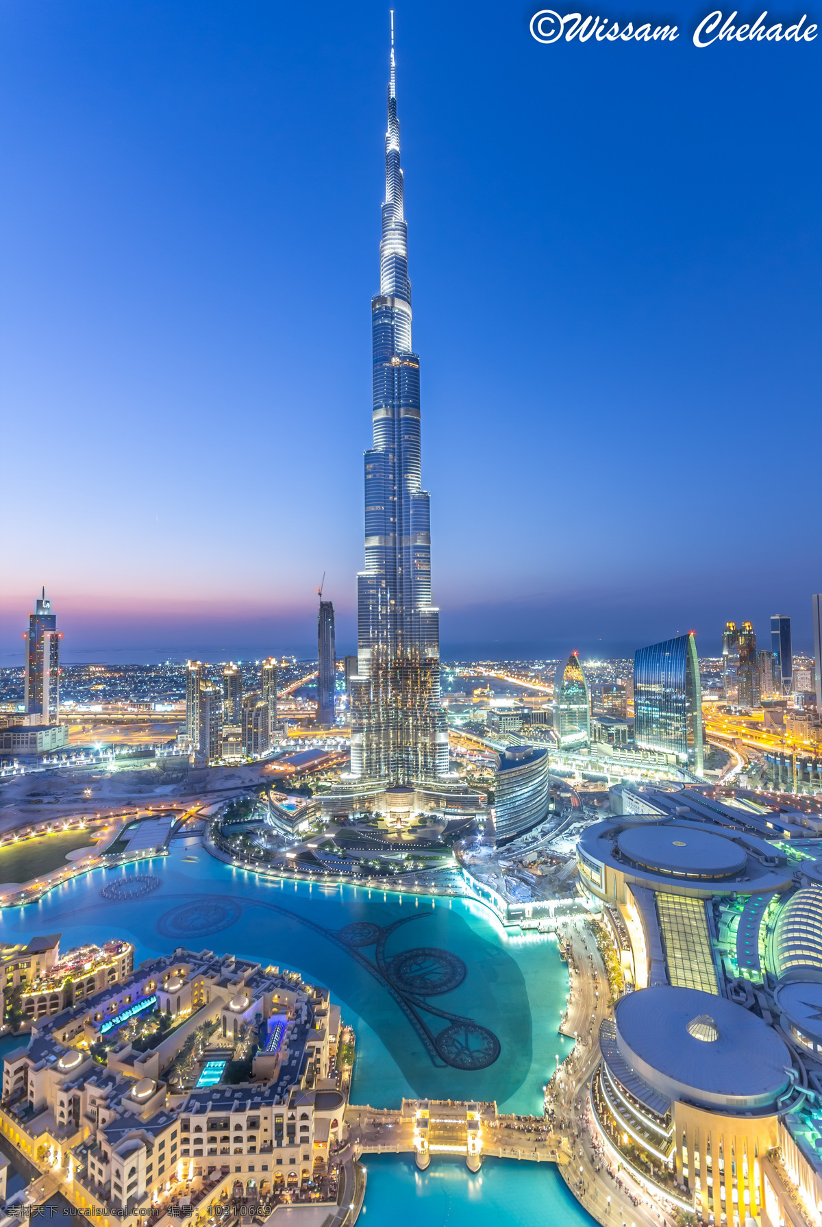 迪拜 建筑 风景 城 城市 中东 旅行 鸟瞰 高楼 写字楼 夜景 迪拜塔 黄昏 水 世界最高建筑 迪拜风光 国外旅游 旅游摄影