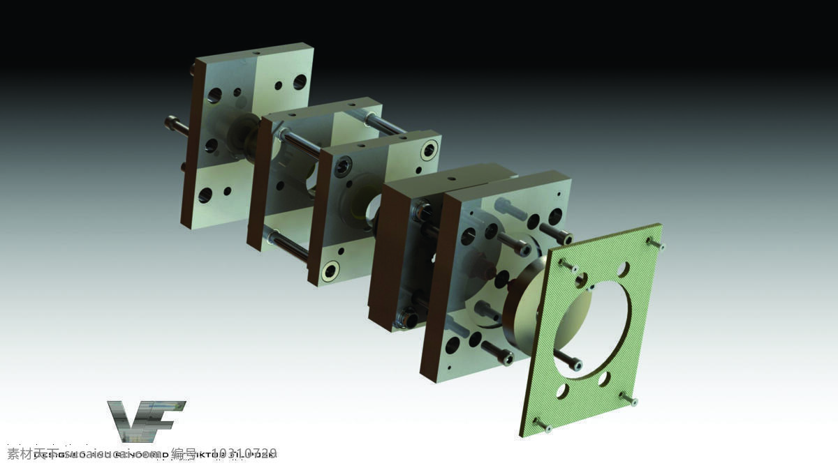 聚丙烯 pp 盒 注塑模具 工程 机械设计 3d模型素材 建筑模型