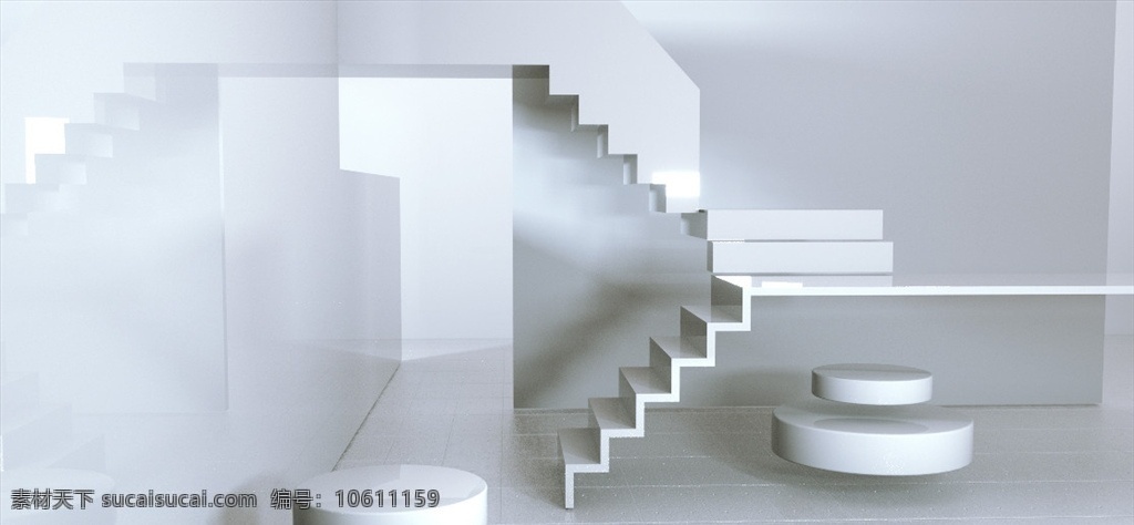 c4d 模型 抽象 楼梯 空间 白色 cinema4d 三维 电影 背景 几何 图形 场景 动画 简约 渲染 c4d模型 3d设计 其他模型