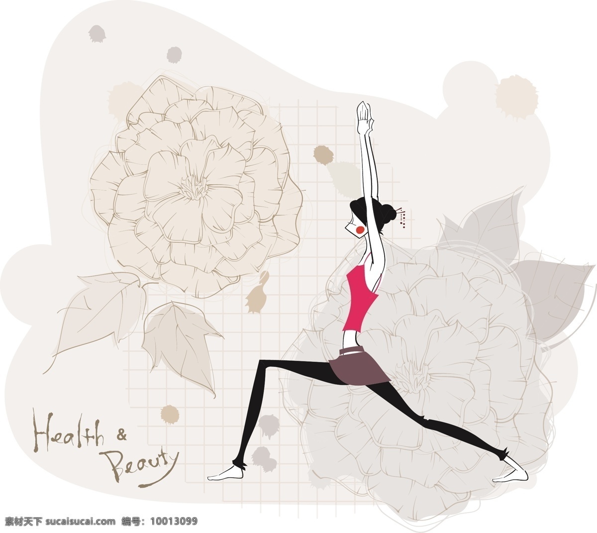 时尚女人 运动矢量 矢量人物 矢量女人 体操女人 韩国插画 矢量类 卡通设计 白色