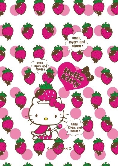 草莓底 kt猫 hello kt 卡通设计 矢量