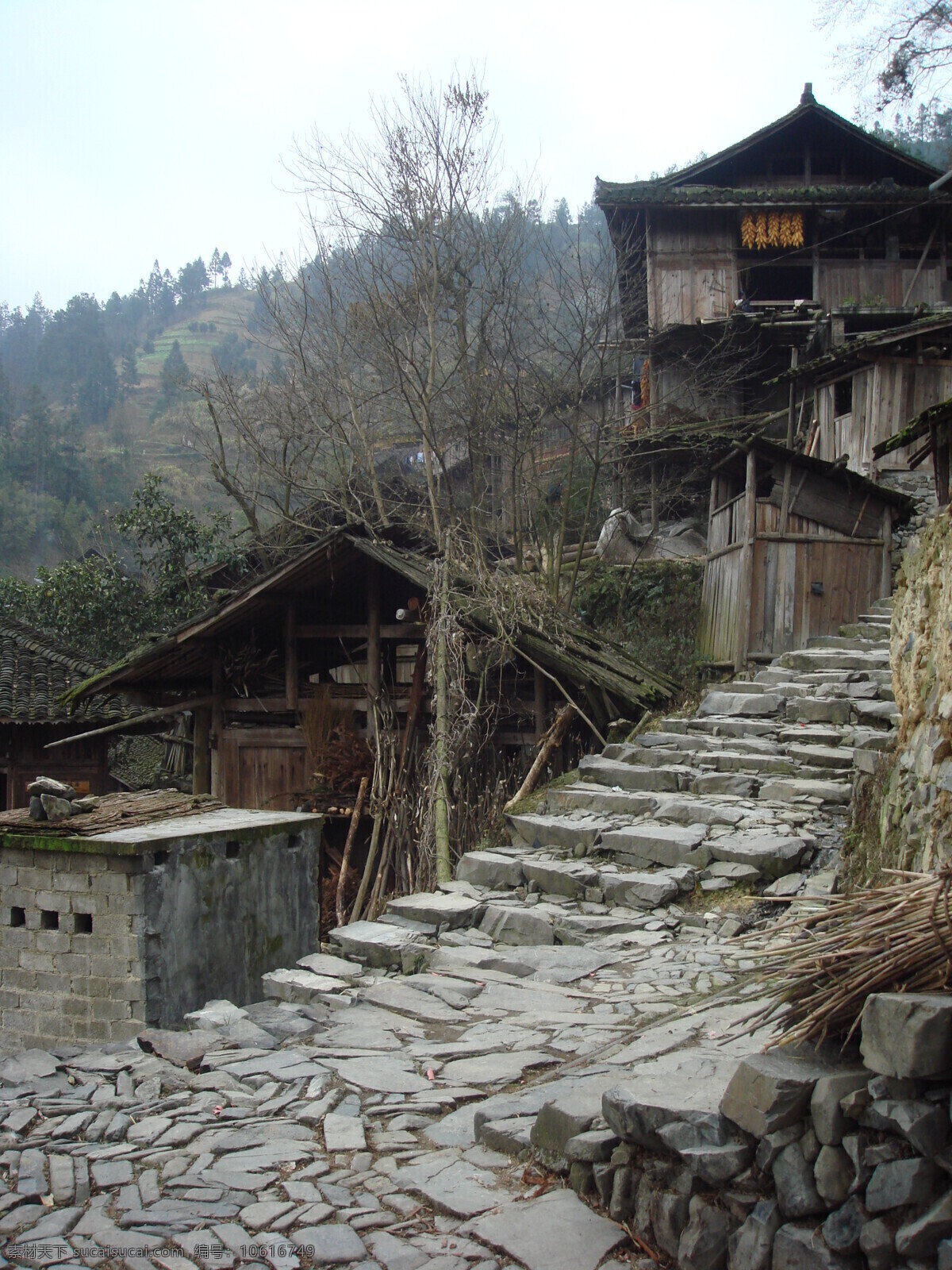 石板寨 石墙 石板房 贵州 少数民族 农村 乡村 建筑摄影 建筑园林