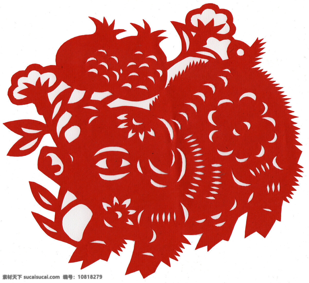 十二生肖 猪 剪纸 花纹装饰 中国传统文化 剪纸表现手法 传统文化 文化艺术
