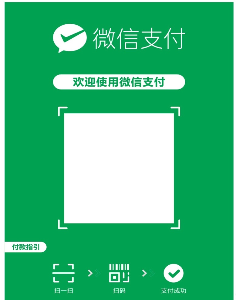 微信支付 微信扫码 扫码付款 结账扫码 二维码